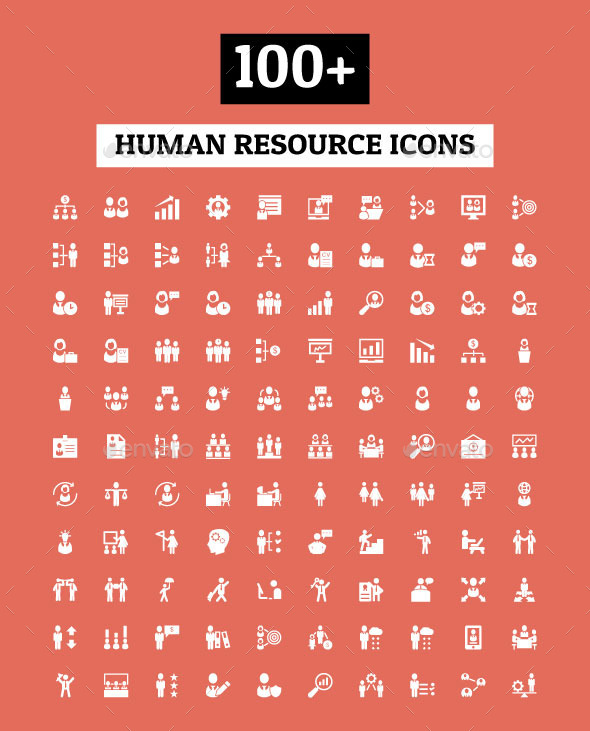 100+ Human Resource Icons (Business)