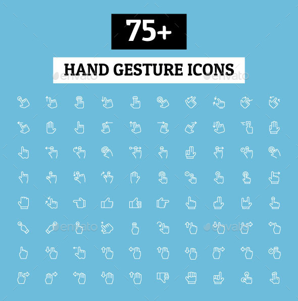 75+ Hand Gesture Icons (Icons)