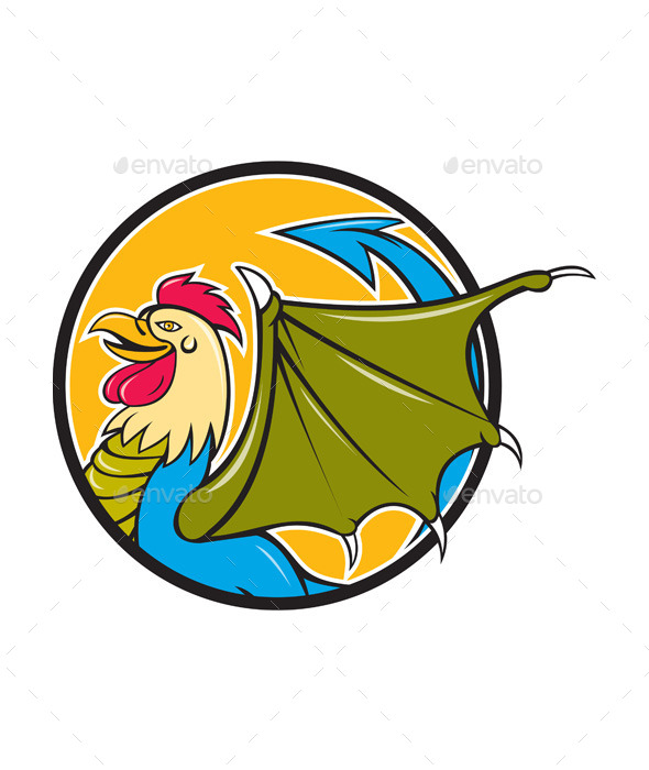 GraphicRiver Basilisk Bat Wing Circle Cartoon 11101588 GraphicRiver Basilisk Bat Wing Circle Cartoon 11101588