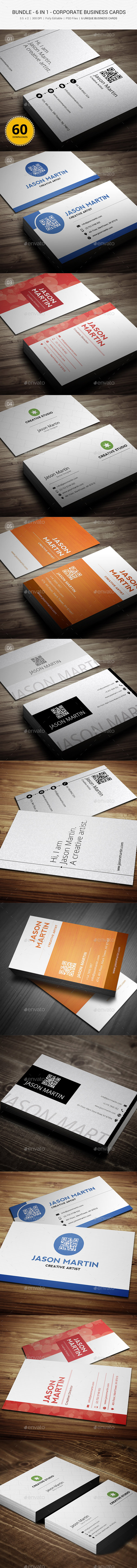 GraphicRiver Bundle 6 in 1 Creative Business Cards 97 11102345 GraphicRiver Bundle 6 in 1 Creative Business Cards 97 11102345