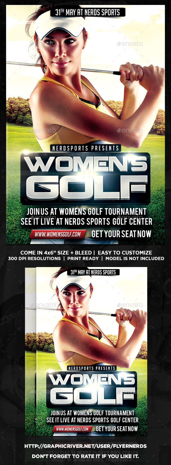 GraphicRiver Womens Golf Tournament Sports Flyer 11102347 GraphicRiver Womens Golf Tournament Sports Flyer 11102347