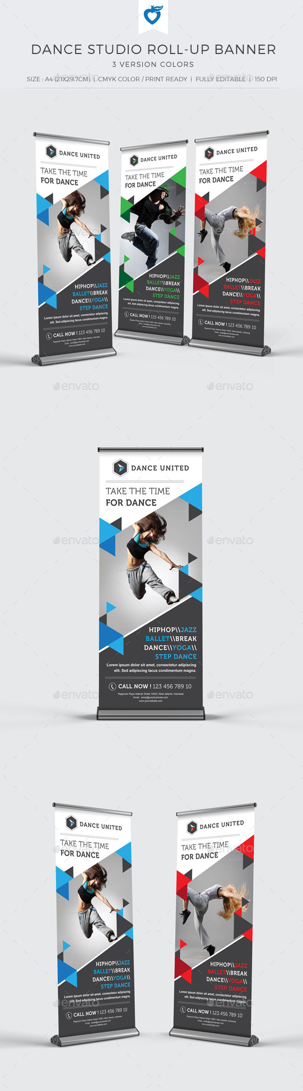 GraphicRiver Dance Studio Roll-up Banner 11102600 GraphicRiver Dance Studio Roll-up Banner 11102600