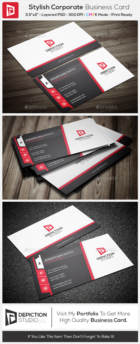 GraphicRiver Stylish Corporate Business Card 11102695 GraphicRiver Stylish Corporate Business Card 11102695
