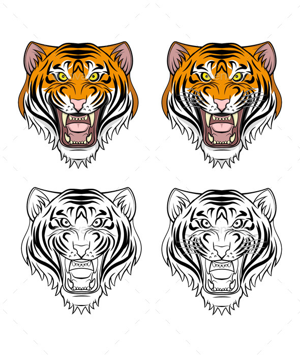 GraphicRiver Angry Tiger Head 11103026 GraphicRiver Angry Tiger Head 11103026