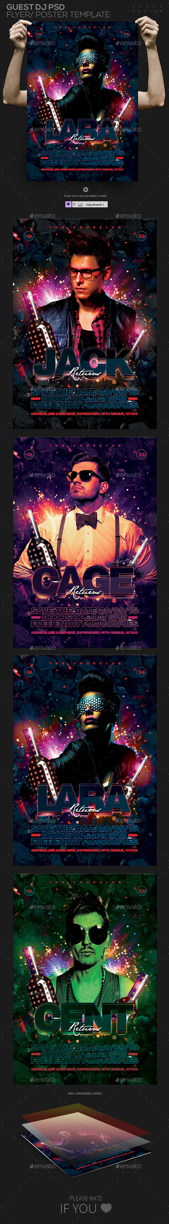 GraphicRiver Guest Dj Flyer Template PSD Flyer Poster 11103306 GraphicRiver Guest Dj Flyer Template PSD Flyer Poster 11103306