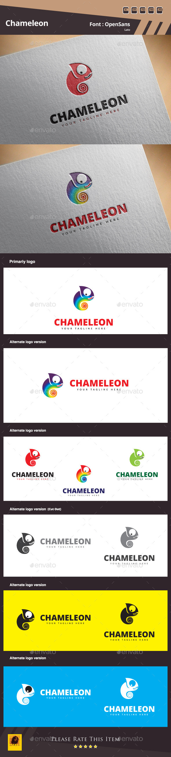 GraphicRiver Chameleon Logo Template 11103744 GraphicRiver Chameleon Logo Template 11103744
