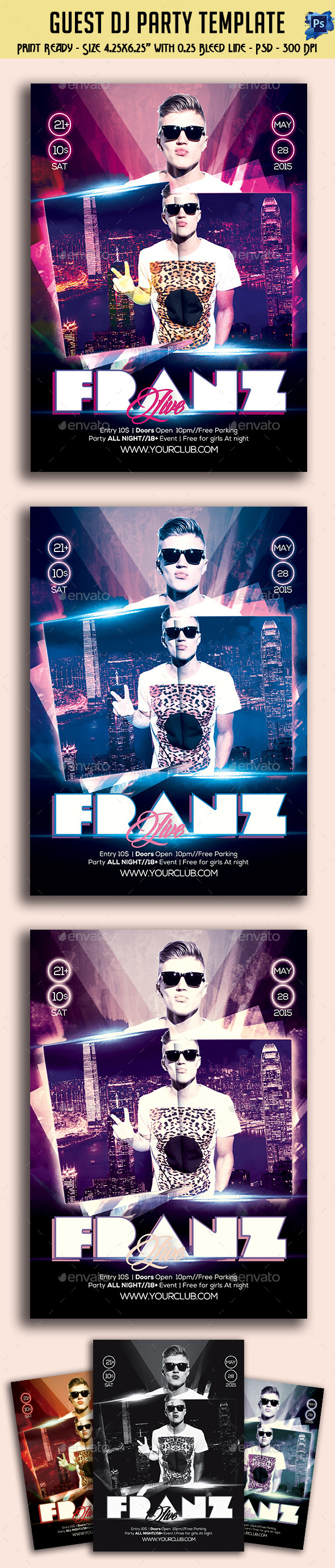 GraphicRiver Guest Dj Party Flyer 11103922 GraphicRiver Guest Dj Party Flyer 11103922