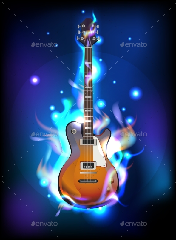 GraphicRiver Burning Guitar 11103923 GraphicRiver Burning Guitar 11103923
