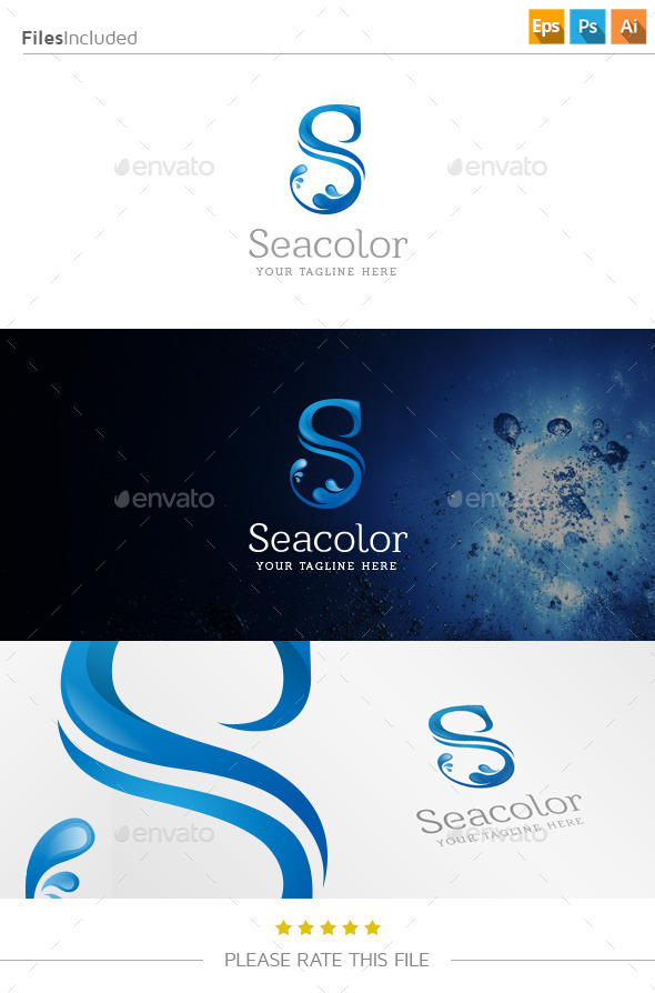 GraphicRiver Letter S Water Logo 11104889 GraphicRiver Letter S Water Logo 11104889