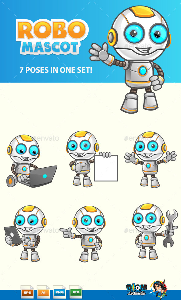GraphicRiver Robot Mascot 11108475 GraphicRiver Robot Mascot 11108475
