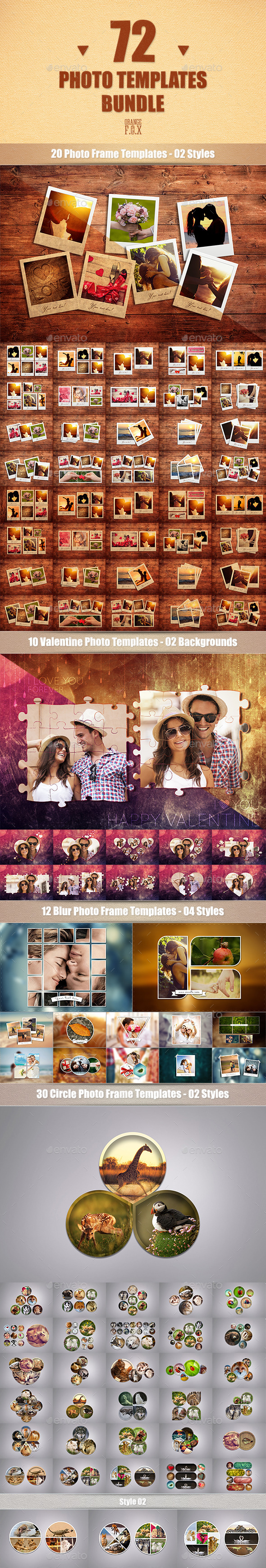 72 Photo Templates Bundle