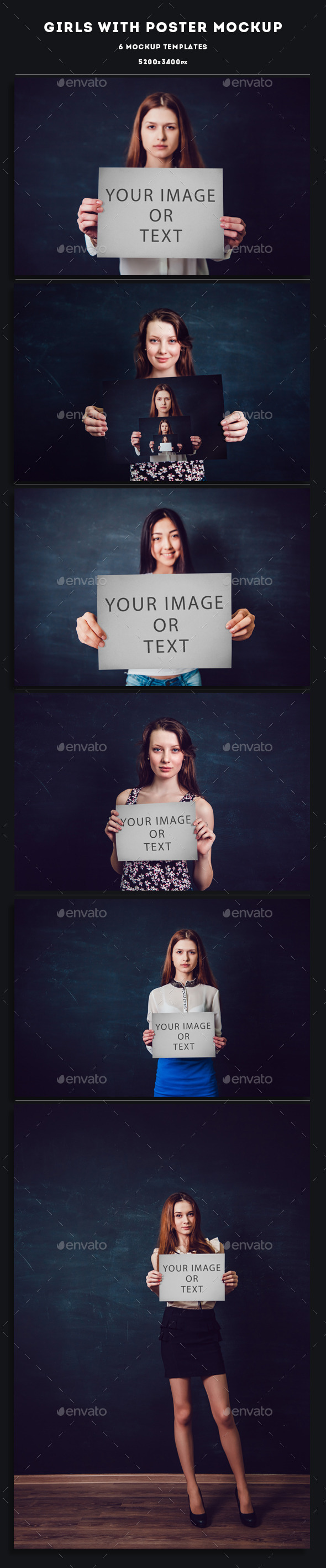 GraphicRiver Girls with Poster Mock-up 11052423 GraphicRiver Girls with Poster Mock-up 11052423