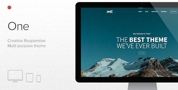 One - The Creative Multipurpose Portfolio theme