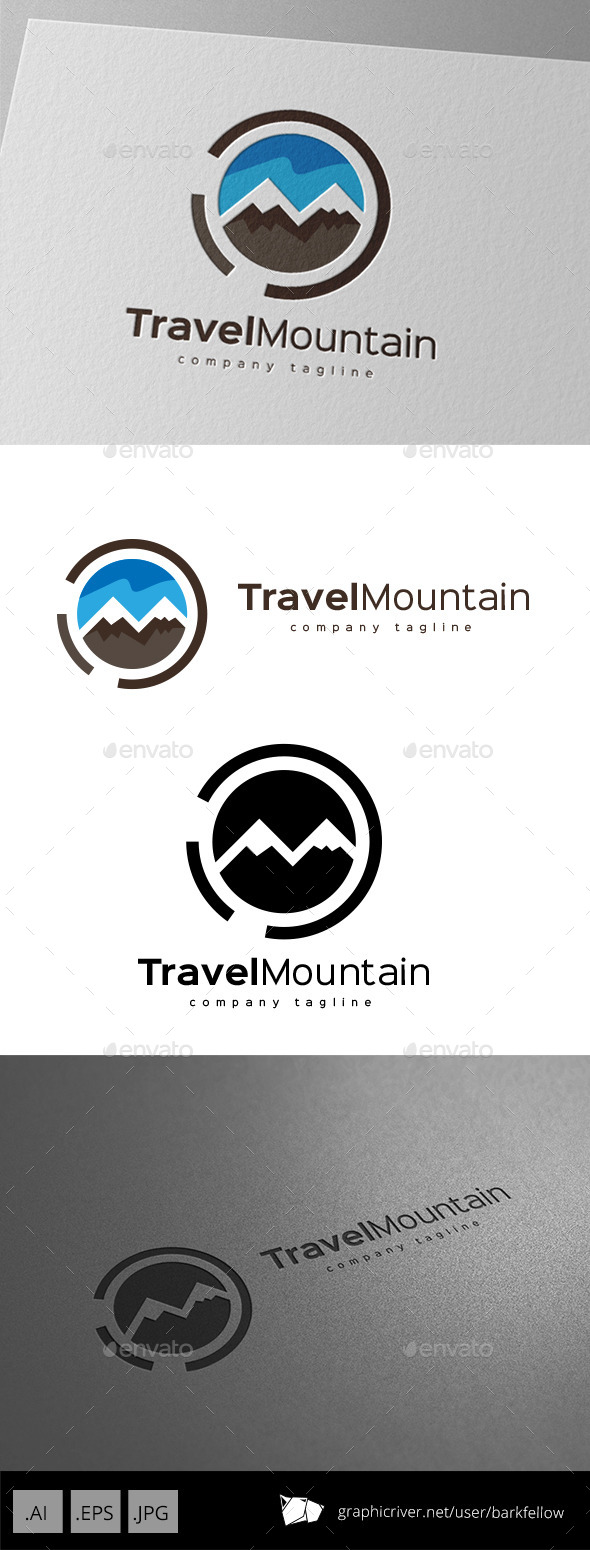 Travel Mountain Logo Design