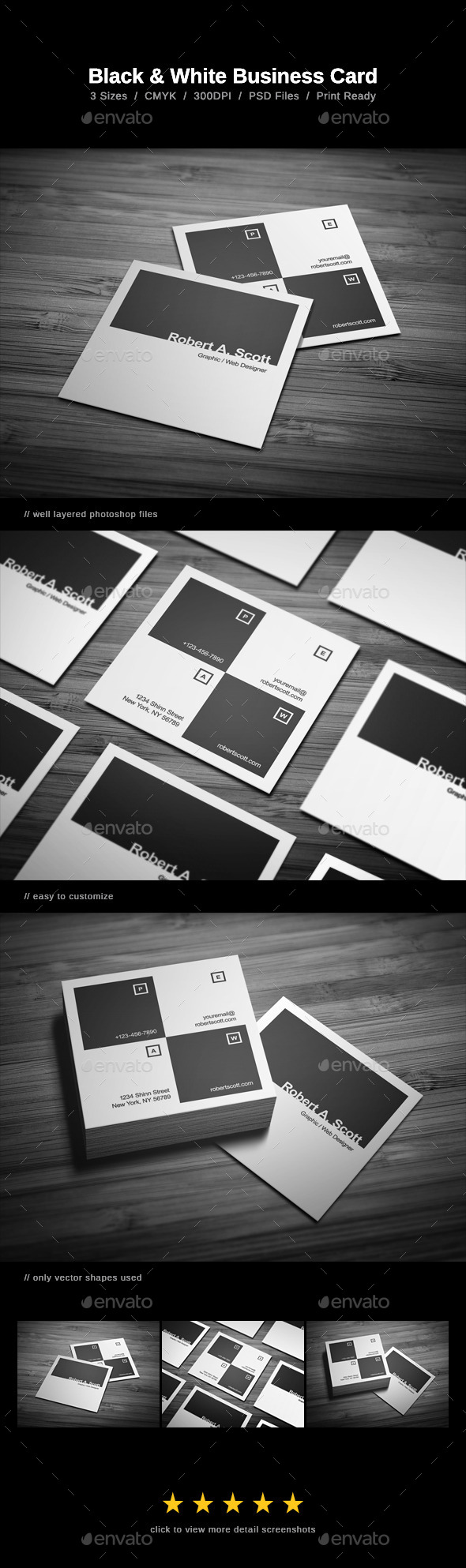 GraphicRiver Black & White Business Card 11110194 GraphicRiver Black & White Business Card 11110194