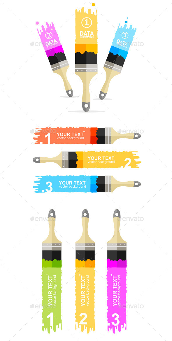 GraphicRiver Colorful Brushes Menu Option Banner 11110298 GraphicRiver Colorful Brushes Menu Option Banner 11110298