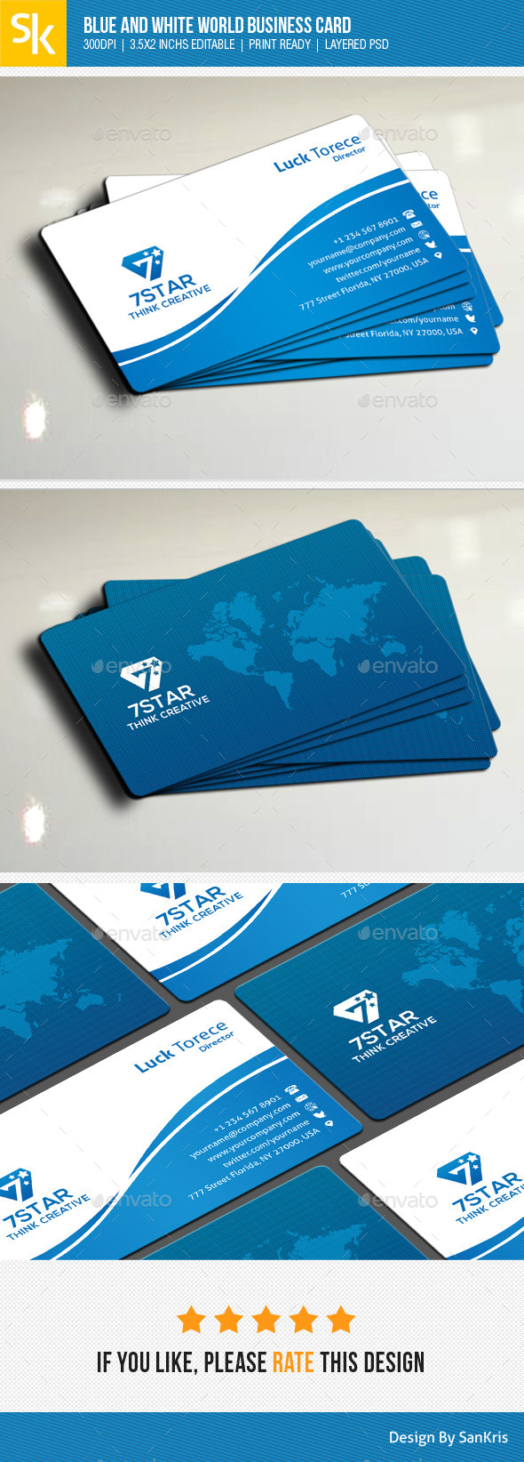GraphicRiver Blue And White World Business Card 11110814 GraphicRiver Blue And White World Business Card 11110814