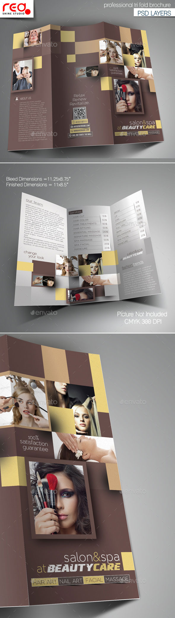 GraphicRiver Hair & Beauty Salon Tri-Fold Brochure Template 11110830 GraphicRiver Hair & Beauty Salon Tri-Fold Brochure Template 11110830