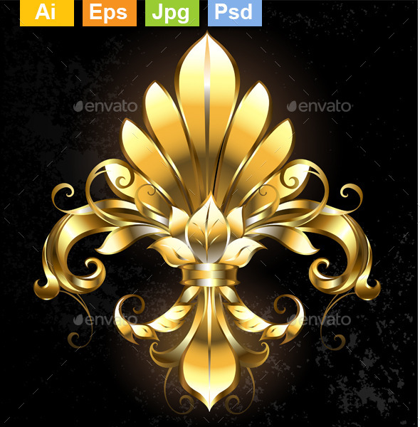 GraphicRiver Golden Fleur De Lis 11111098 GraphicRiver Golden Fleur De Lis 11111098