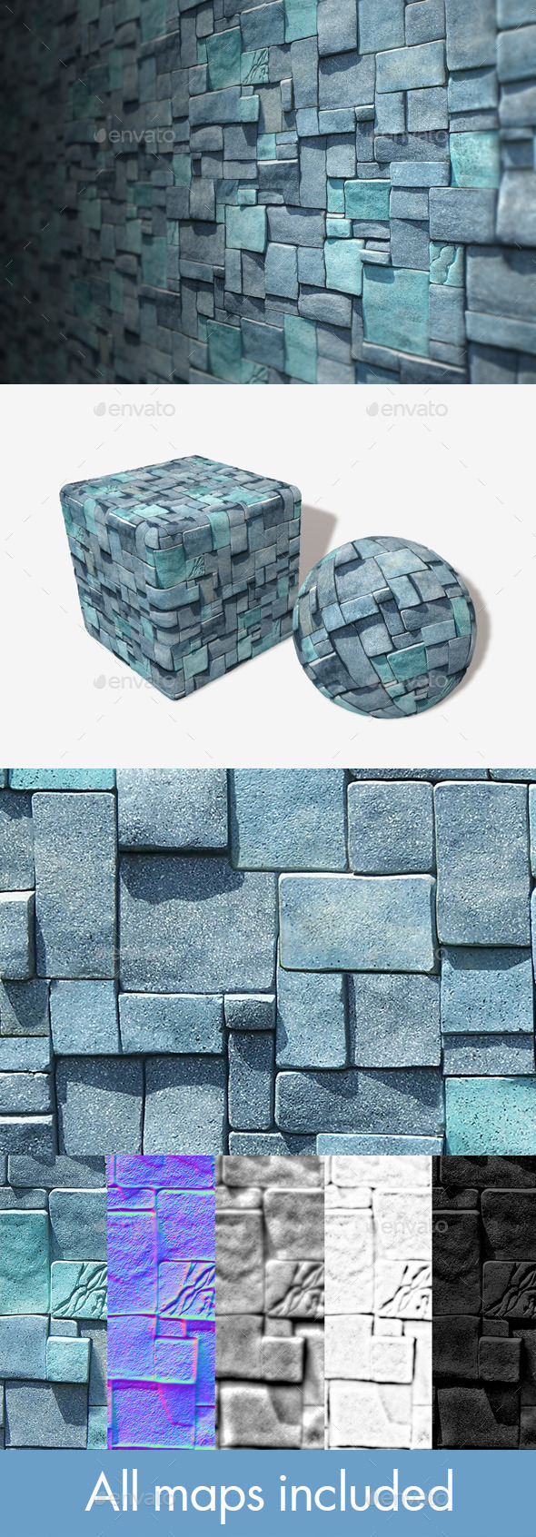 3DOcean Blue Cube Bricks Seamless Texture 11111513 3DOcean Blue Cube Bricks Seamless Texture 11111513