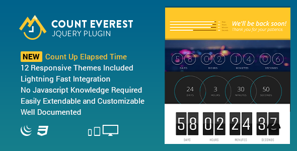 Count Everest Countdown | Responsive jQuery Plugin