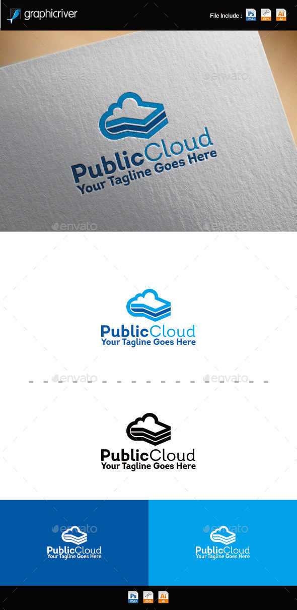GraphicRiver Public Cloud Logo 11112206 GraphicRiver Public Cloud Logo 11112206