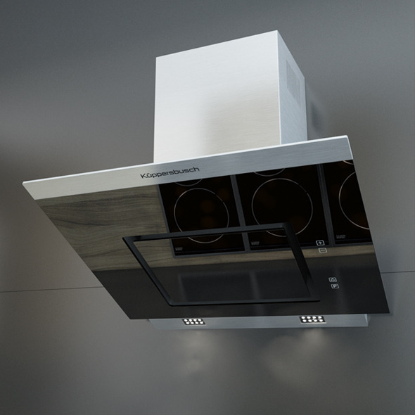 3DOcean Kuppersbusch KD 7610 Black Kitchen Hood 11112786 3DOcean Kuppersbusch KD 7610 Black Kitchen Hood 11112786