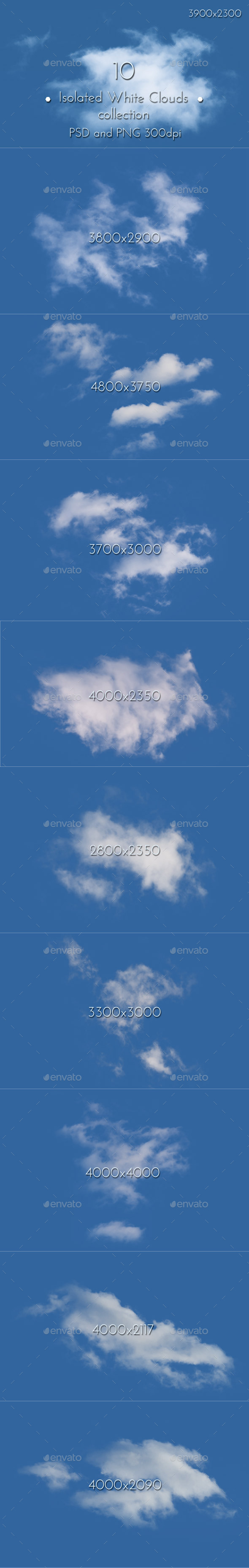 GraphicRiver White Clouds Isolated 11113693 GraphicRiver White Clouds Isolated 11113693