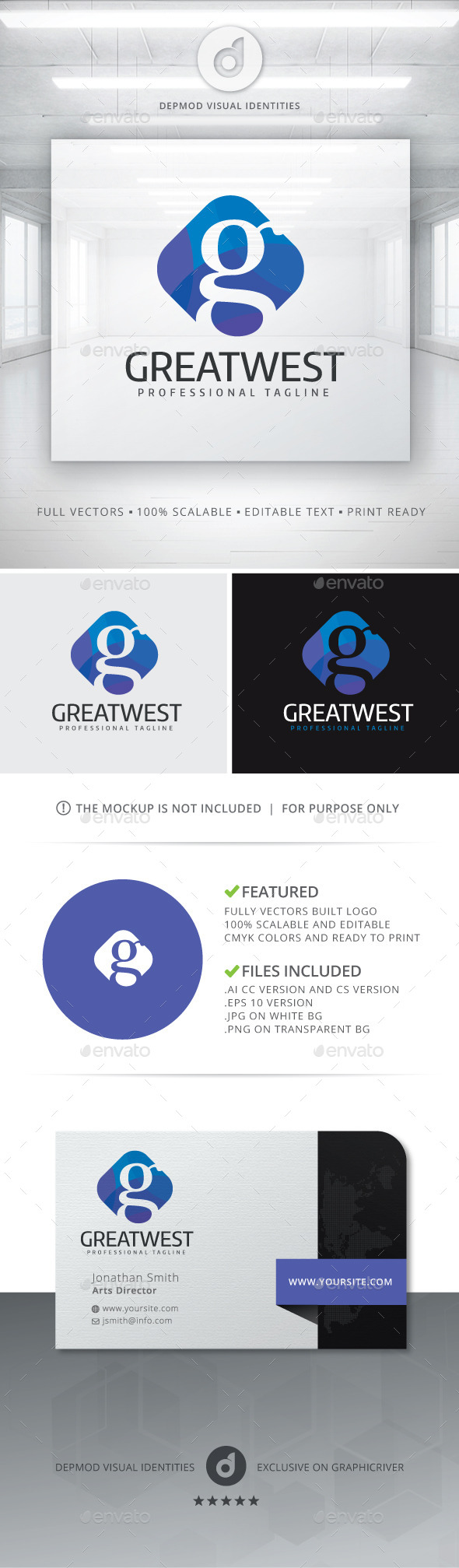 GraphicRiver Great West Logo 11113953 GraphicRiver Great West Logo 11113953