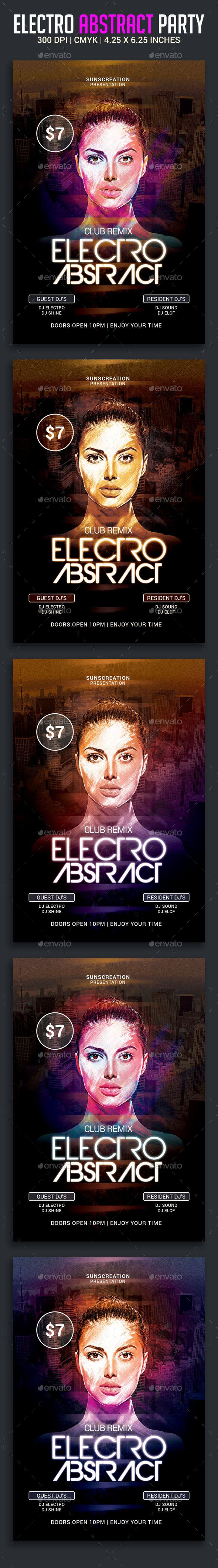 GraphicRiver Electro Abstract Party Flyer Template 11114011 GraphicRiver Electro Abstract Party Flyer Template 11114011