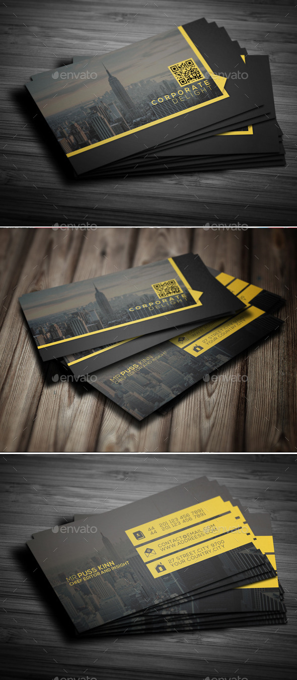 GraphicRiver Flat Corporate Delight Business Card 11114568 GraphicRiver Flat Corporate Delight Business Card 11114568