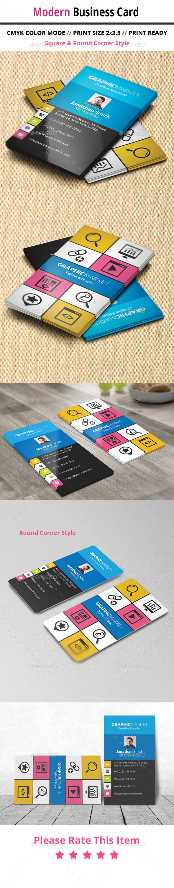 GraphicRiver Modern Business Card 11114604 GraphicRiver Modern Business Card 11114604