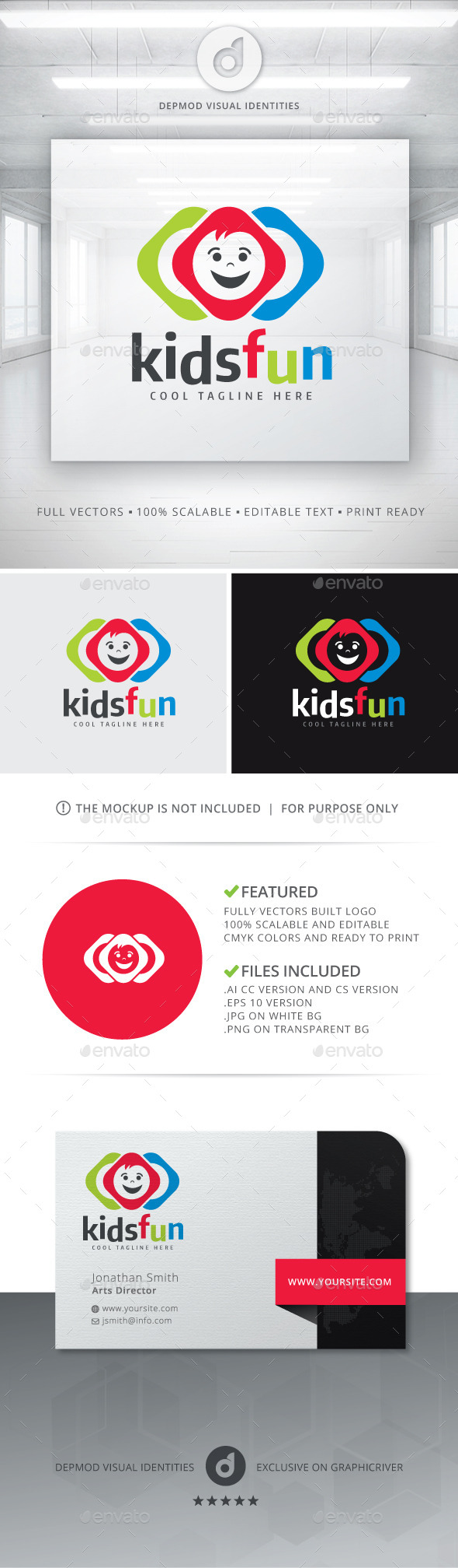 GraphicRiver Kids Fun Logo 11115621 GraphicRiver Kids Fun Logo 11115621