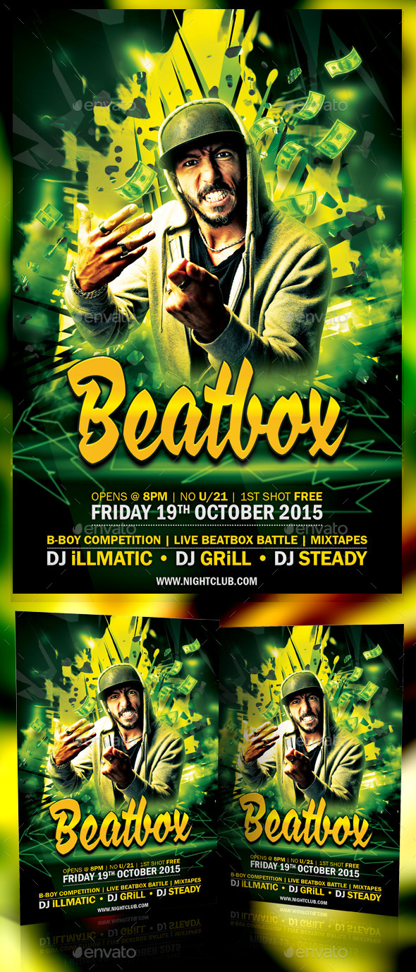GraphicRiver Beatbox Hiphop Flyer 11118222 GraphicRiver Beatbox Hiphop Flyer 11118222