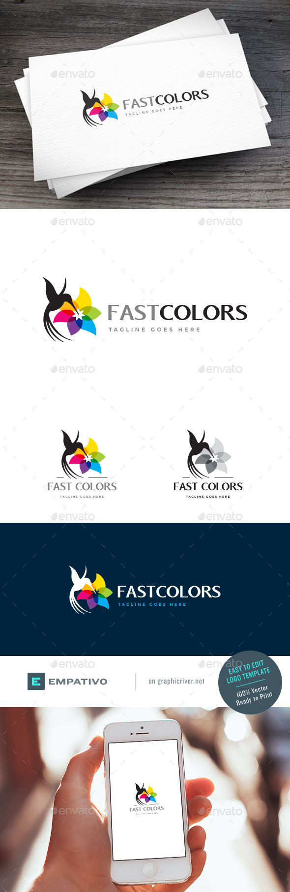 GraphicRiver Fast Colors Logo Template 11119020 GraphicRiver Fast Colors Logo Template 11119020
