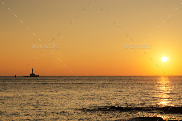 Lighthouse in sunset (Misc) Photo Download