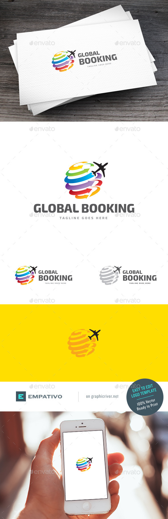 GraphicRiver Global Booking Logo Template 11119108 GraphicRiver Global Booking Logo Template 11119108