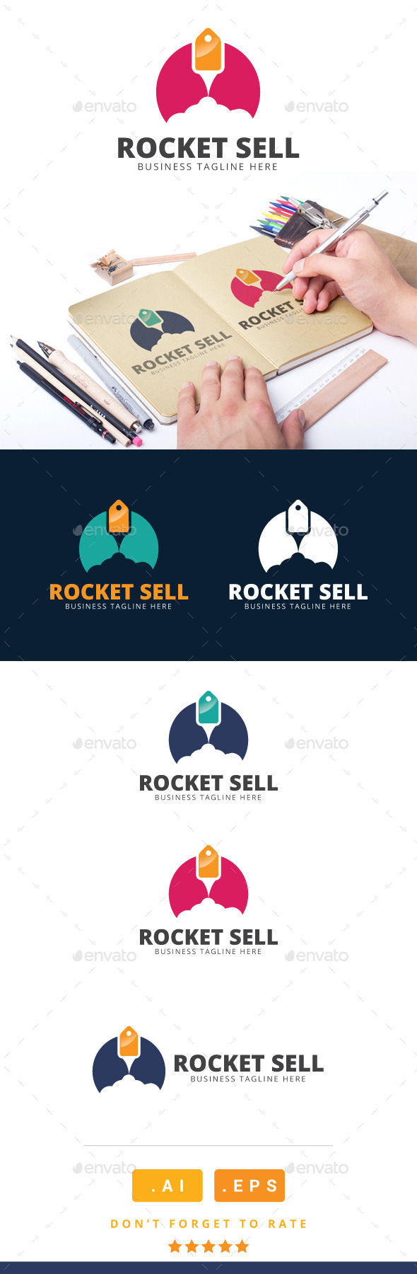 GraphicRiver Rocket Sell Logo 11119276 GraphicRiver Rocket Sell Logo 11119276
