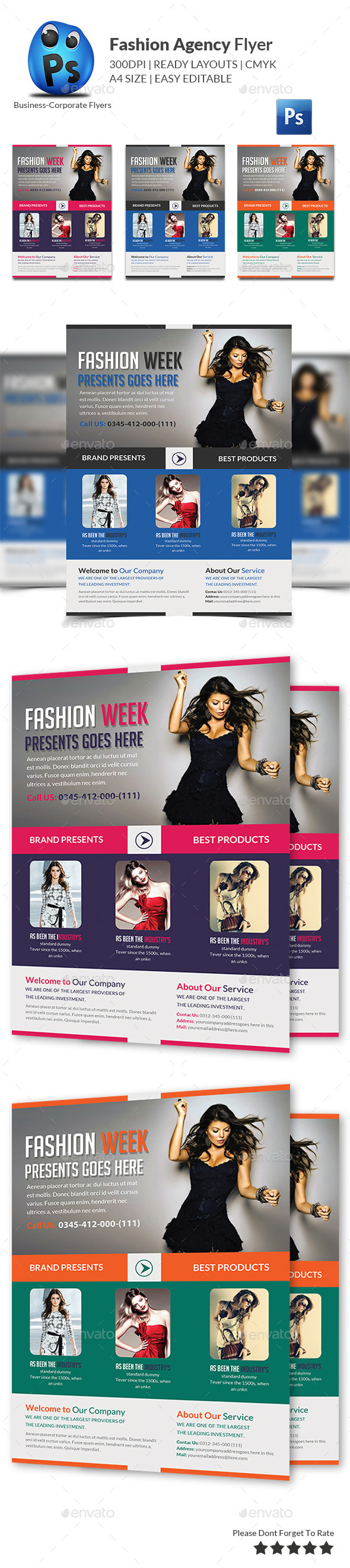 GraphicRiver Fashion Agency Flyer 11119313 GraphicRiver Fashion Agency Flyer 11119313