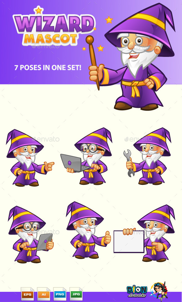 GraphicRiver Wizard Mascot 11122180 GraphicRiver Wizard Mascot 11122180
