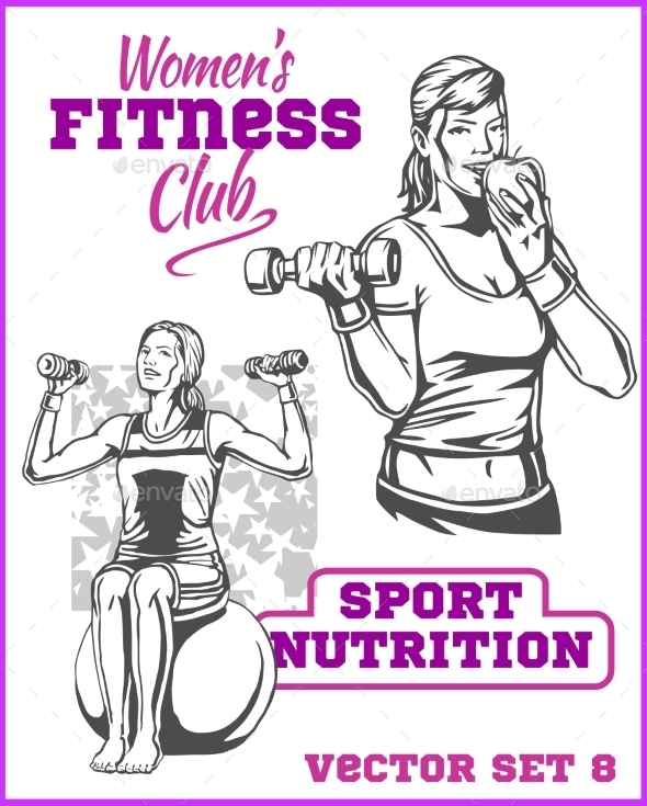 GraphicRiver Healthy Fitness Girls 11122507 GraphicRiver Healthy Fitness Girls 11122507
