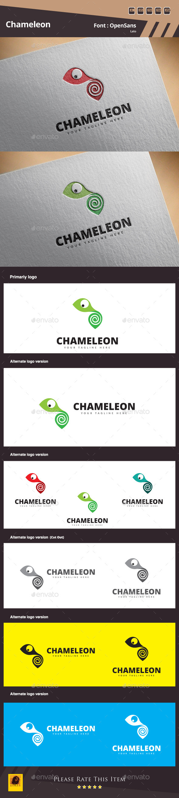 GraphicRiver Chameleon Logo Template 11123411 GraphicRiver Chameleon Logo Template 11123411