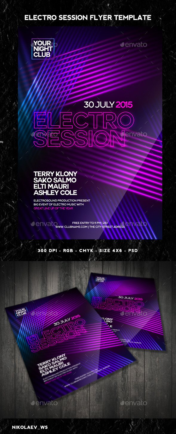 GraphicRiver Electro Session Flyer 11125635 GraphicRiver Electro Session Flyer 11125635