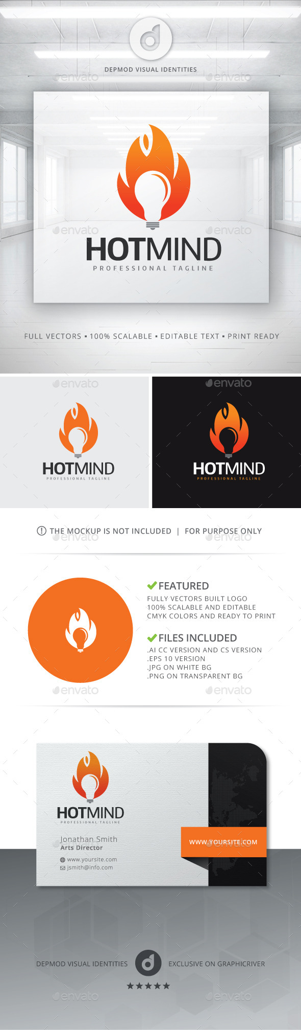 GraphicRiver Hot Mind Logo 11126312 GraphicRiver Hot Mind Logo 11126312