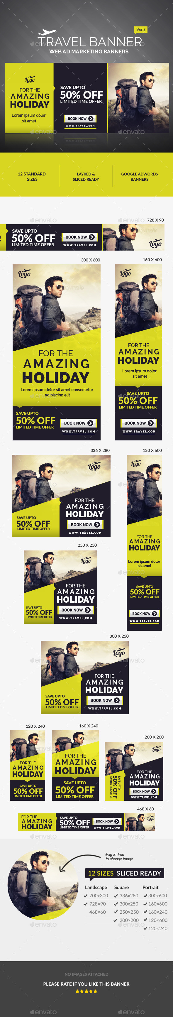 GraphicRiver Travel Ad Banners 11127215 GraphicRiver Travel Ad Banners 11127215
