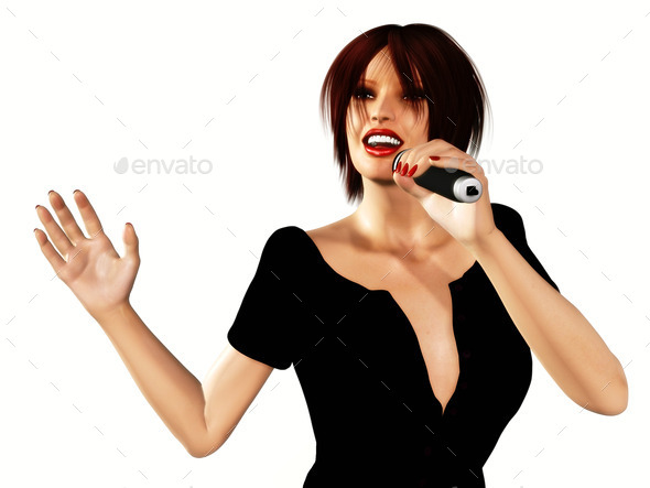 Woman singing (Misc) Photo Download