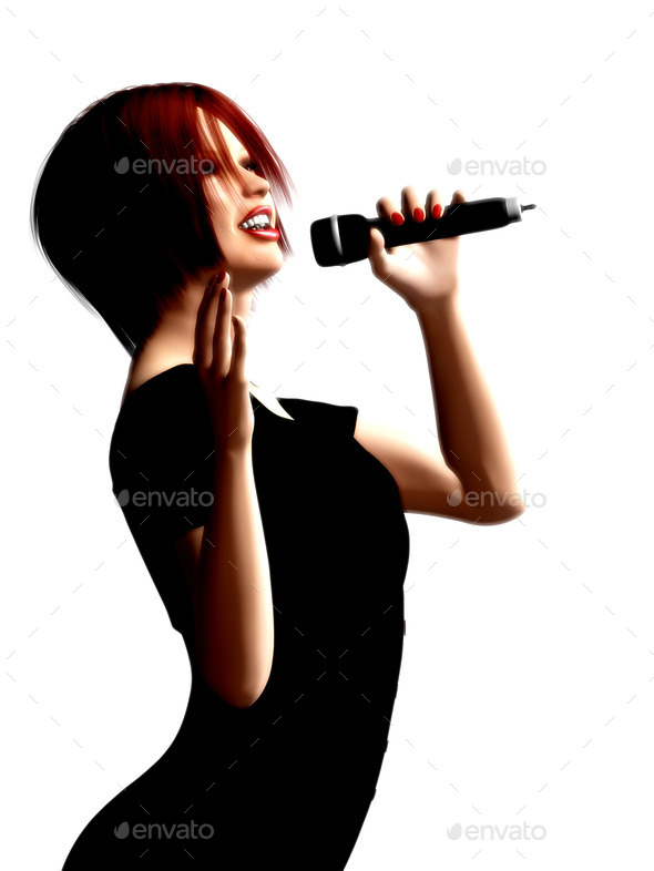 Woman singing (Misc) Photo Download