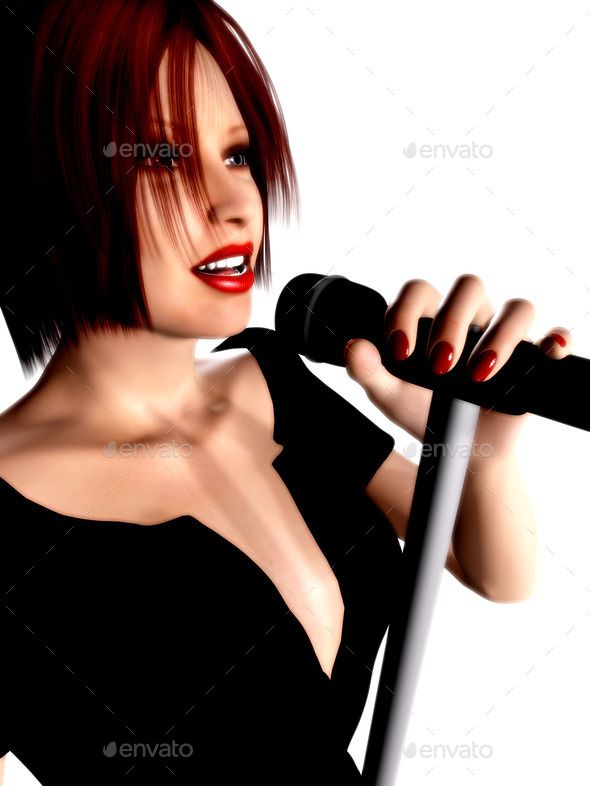 Woman singing (Misc) Photo Download