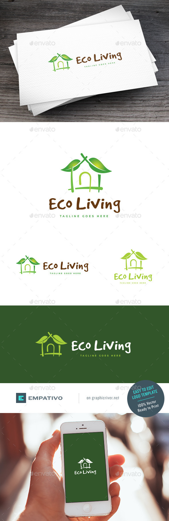 GraphicRiver Eco Living Logo Template 11098103 GraphicRiver Eco Living Logo Template 11098103