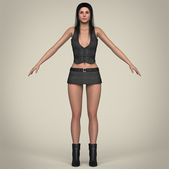 Realistic Beautiful Sexy Girl - 3DOcean Item for Sale